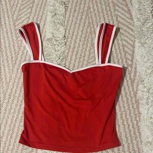 Red Sleeveless Women's Top
